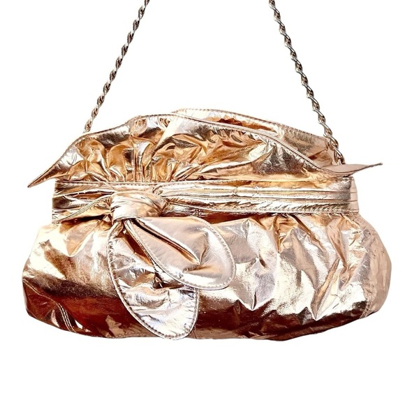 LOEFFLER RANDALL Rose Gold Metallic Shoulder Chain Bag for Target - Picture 2 of 12